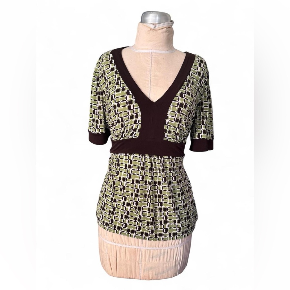 ᧔𐓪᧓Y2K Apt. 9 Geometric Print Top